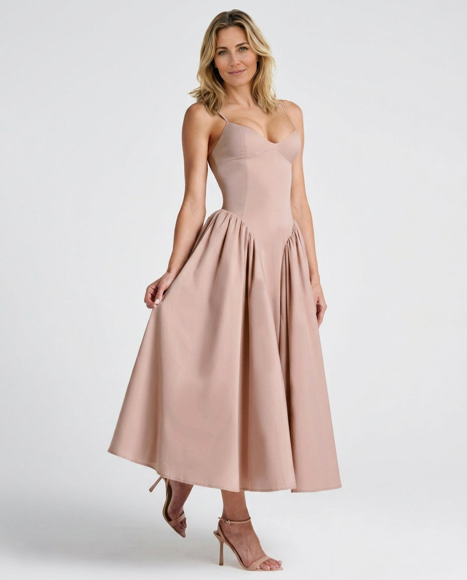 Juliette | Ruched Bodycon Midi Dress