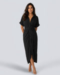 Selene | Relaxed Everyday Polyester Maxi Dress