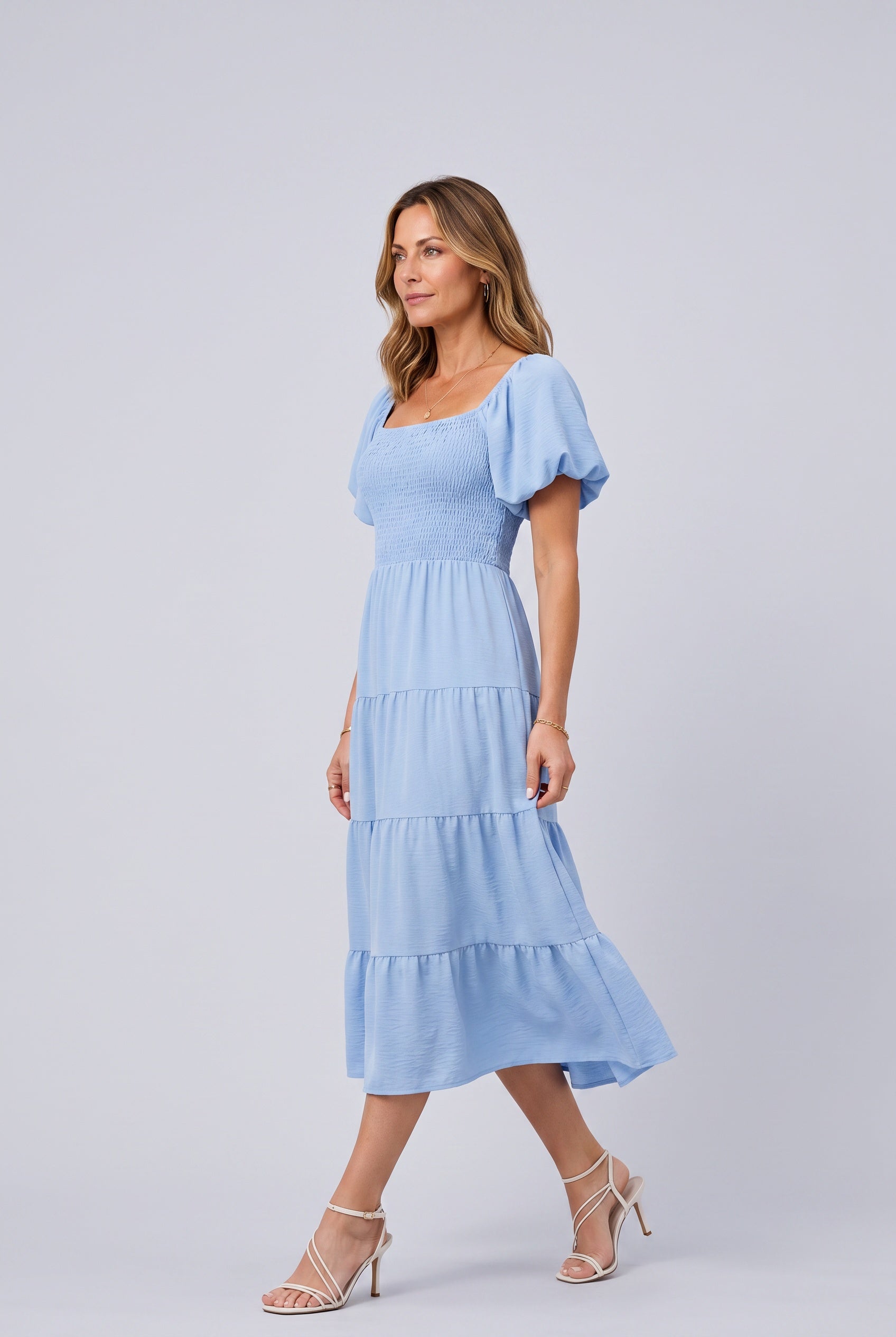 Evie | Smocked Bodice Midi Dress