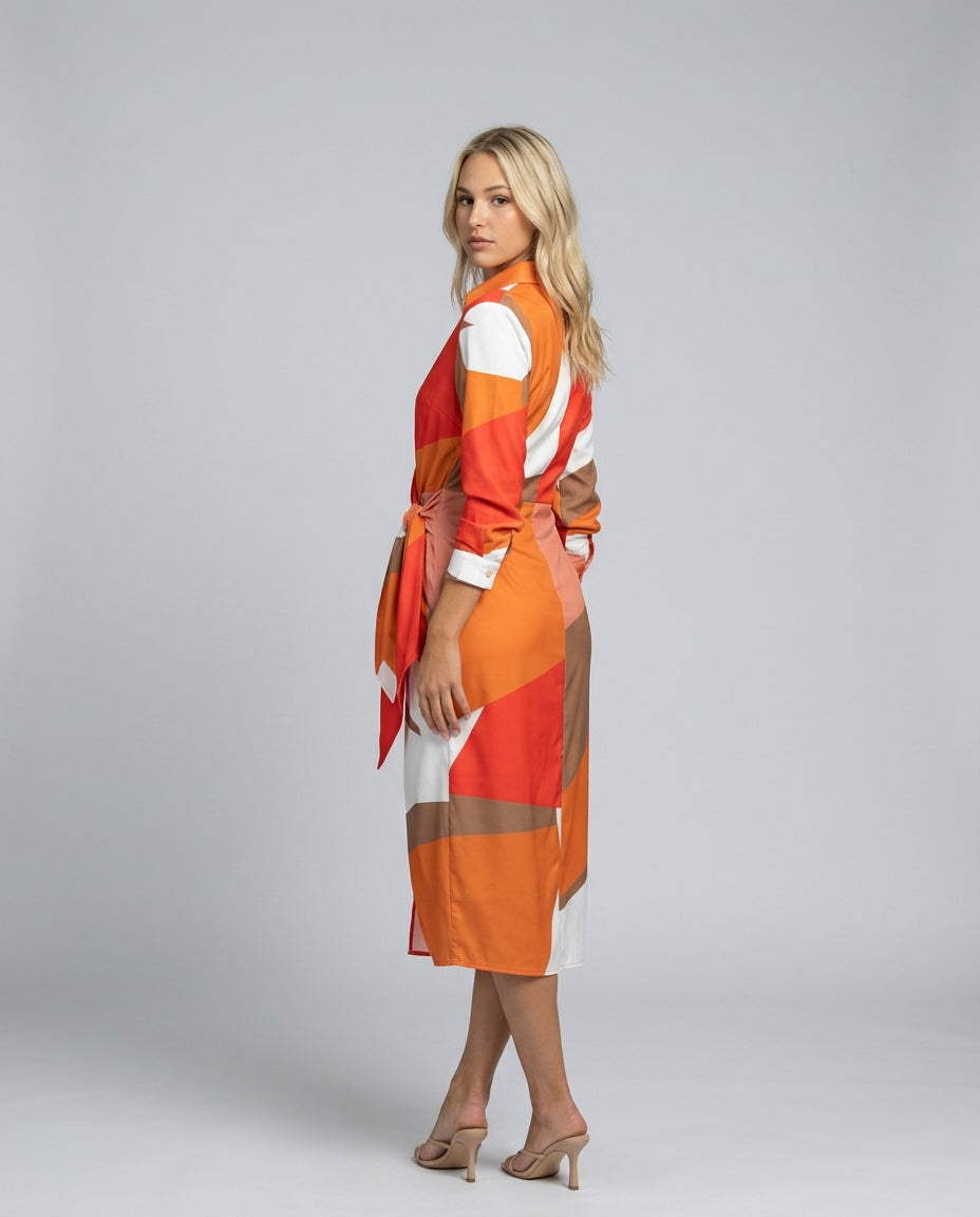 Esmee | Wrap Midi Dress in Print & Solid Colours