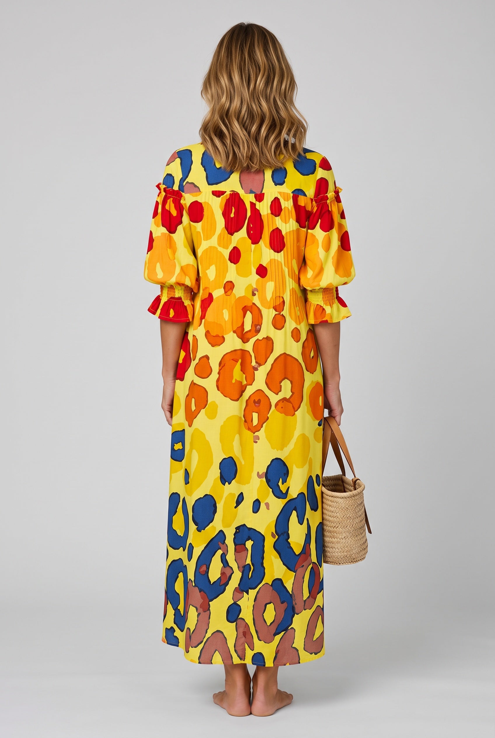 Anouk | Floral V-Neck Short Sleeve Maxi Dress