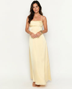 Vivienne | Satin-Look Wedding Guest Maxi Dress