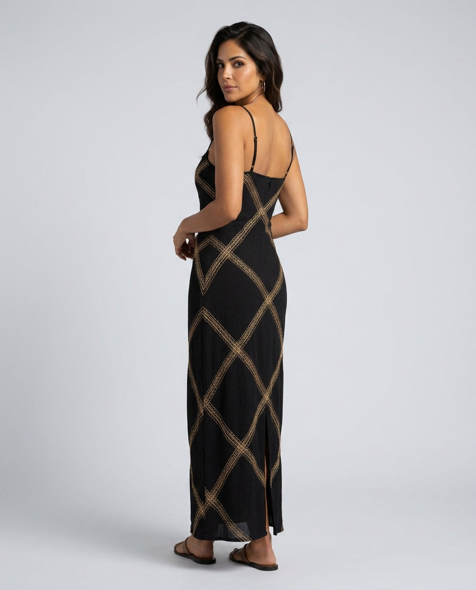 Alejandra | Sleeveless Bohemian Maxi Dress