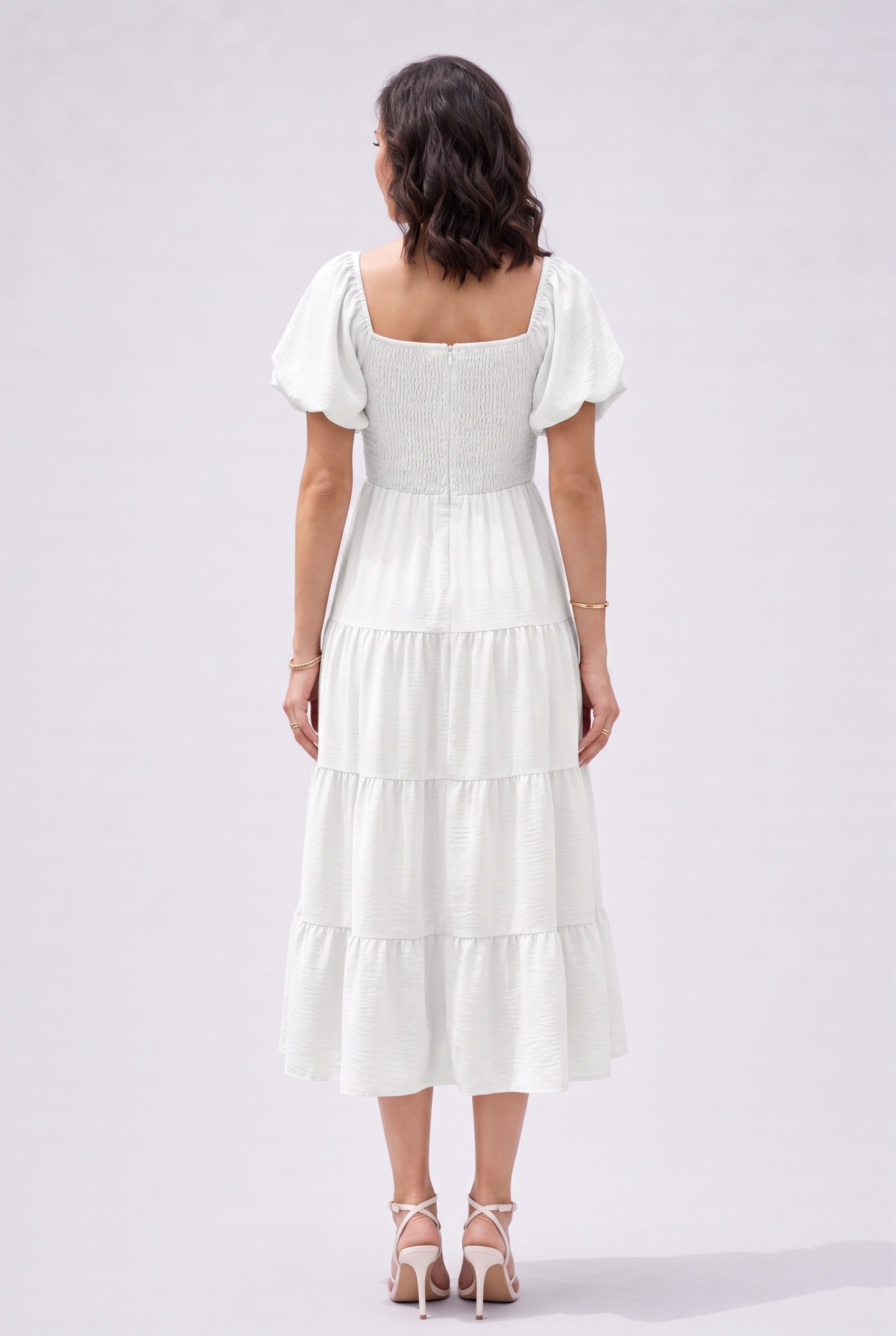 Evie | Smocked Bodice Midi Dress