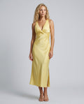 Amélie | Satin-Look Twist Detail Midi Dress