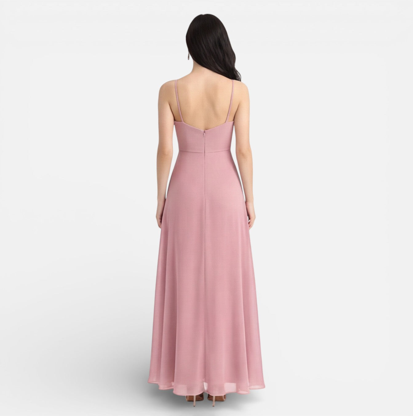 Nora | Cowl Neck High Low Bridesmaid Midi Dress