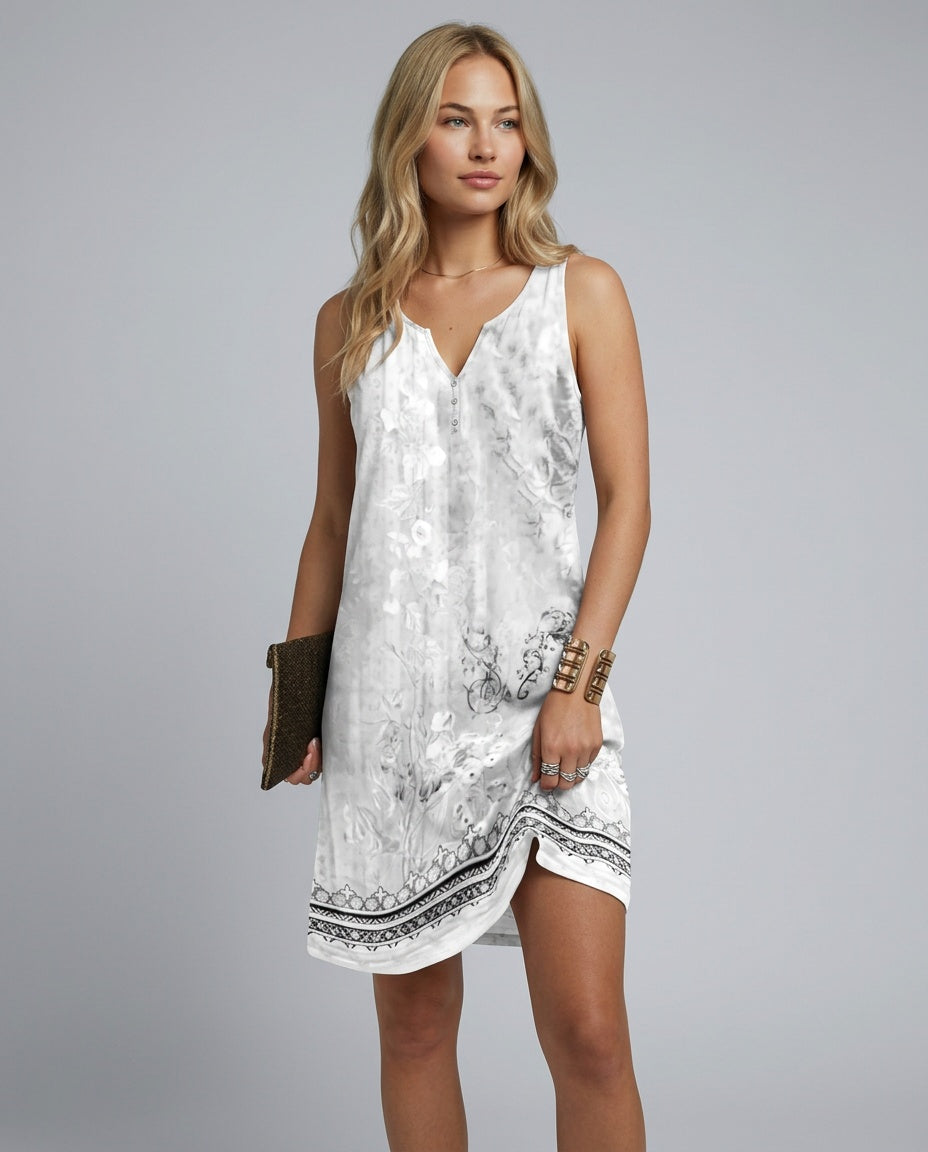 Cleo | Floral V-Neck Bohemian Mini Dress