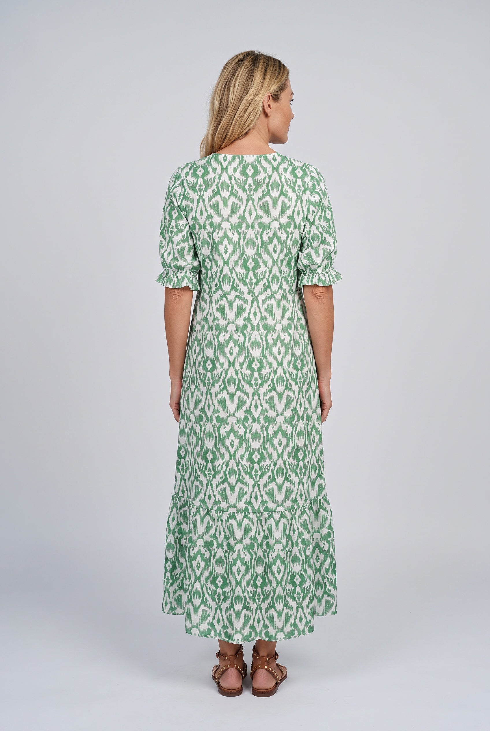 Sienna | Boho Floral Print Midi Dress