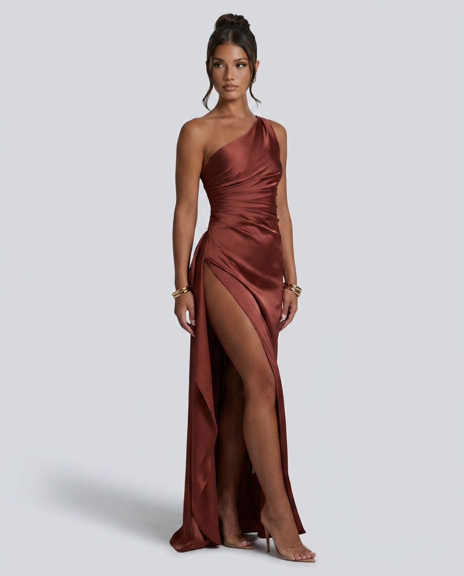 Esme | Satin-Look Evening Maxi Dress