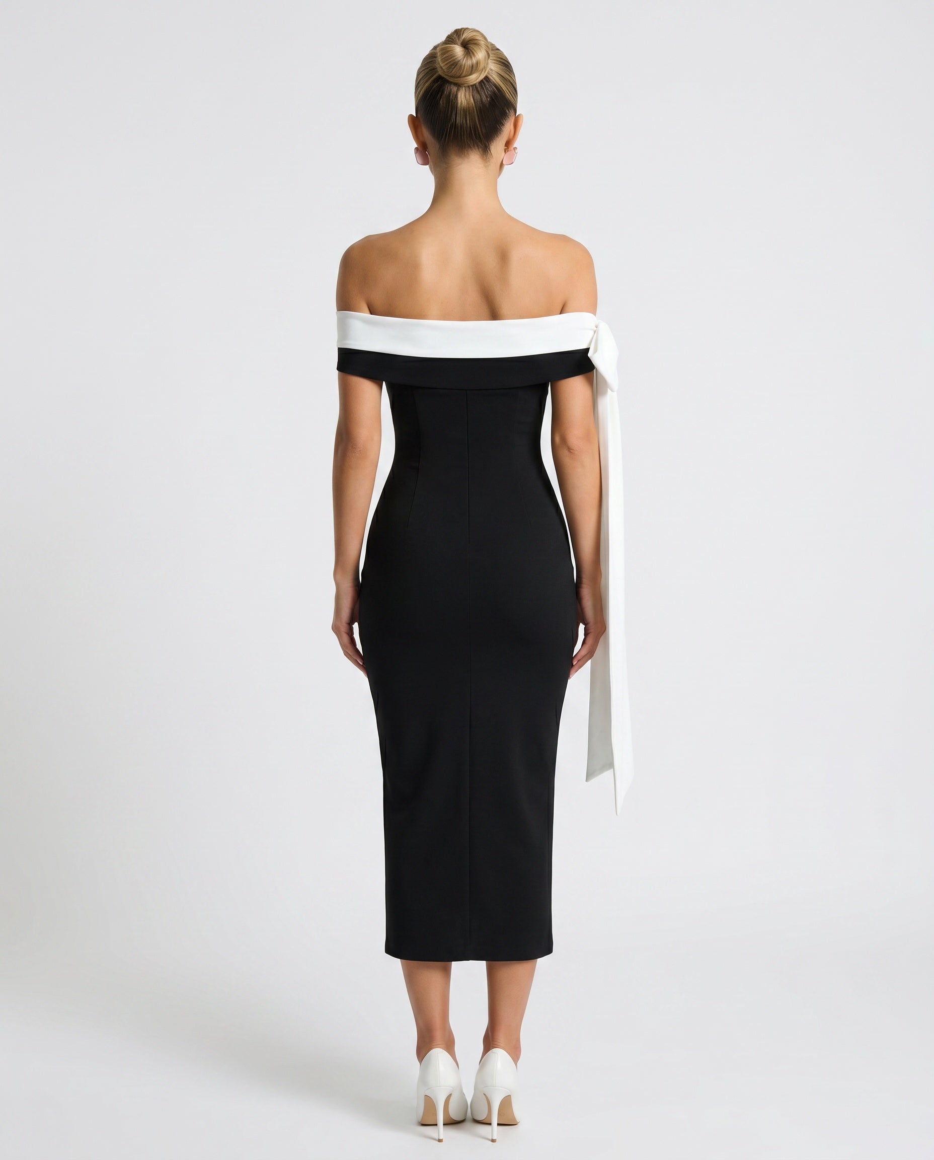 Ottilie | Off-Shoulder Evening Midi Dress