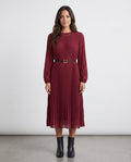Saskia | Pleated A-Line Wedding Guest Midi Dress