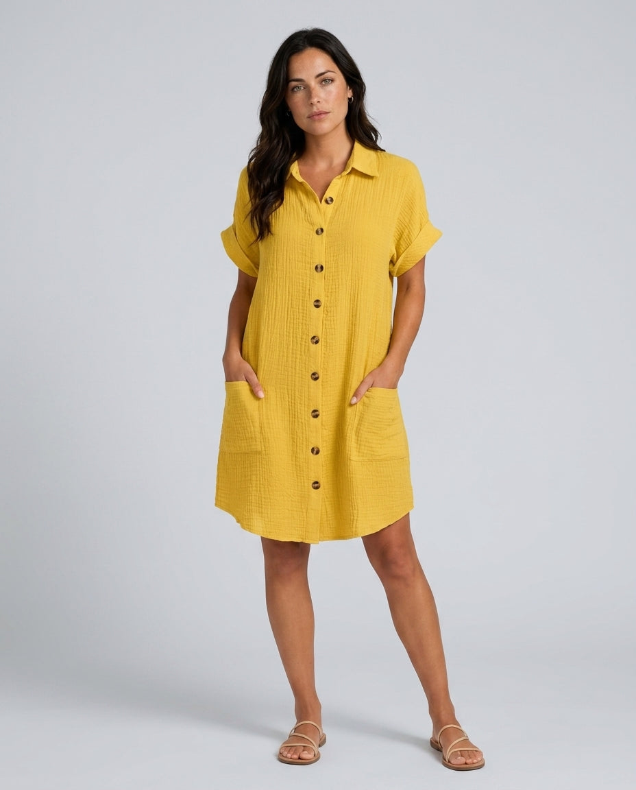 Frankie | Relaxed Woven Summer Mini Dress