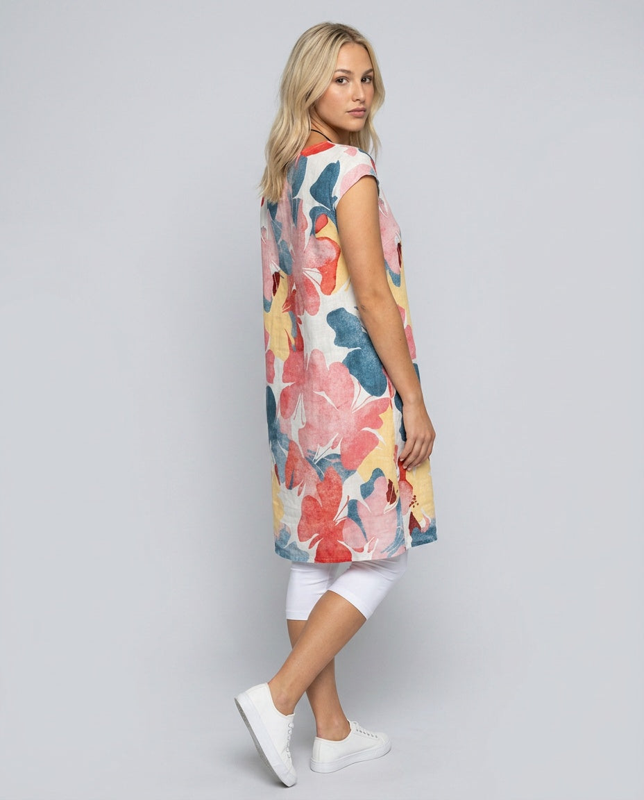 Elisa | Relaxed Fit Short Sleeve Mini Dress