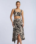 Saraya | Leopard Print Ruffle Midi Skirt Set