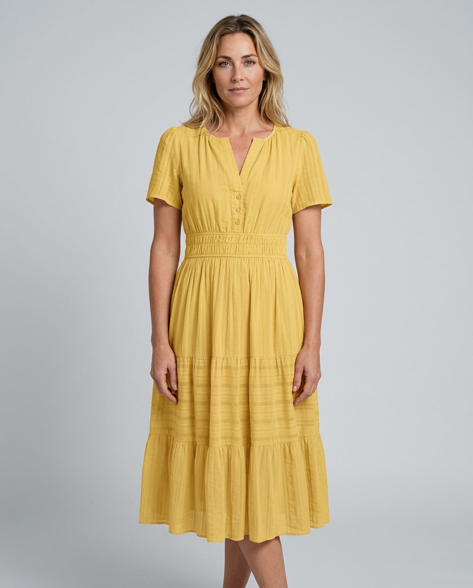 Leticia | Flowy Boho Garden Party Midi Dress