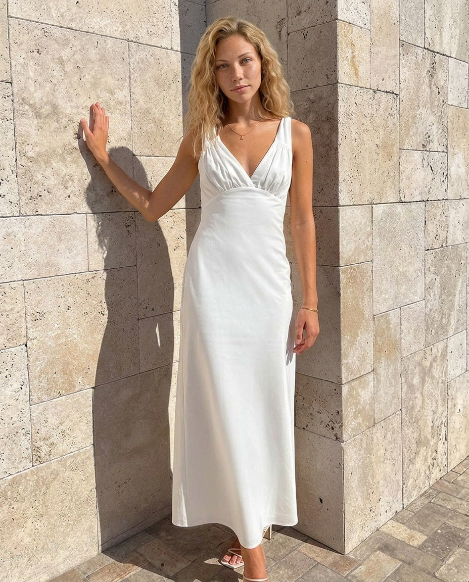 Verlaine | Satin-Look Wedding Guest Maxi Dress