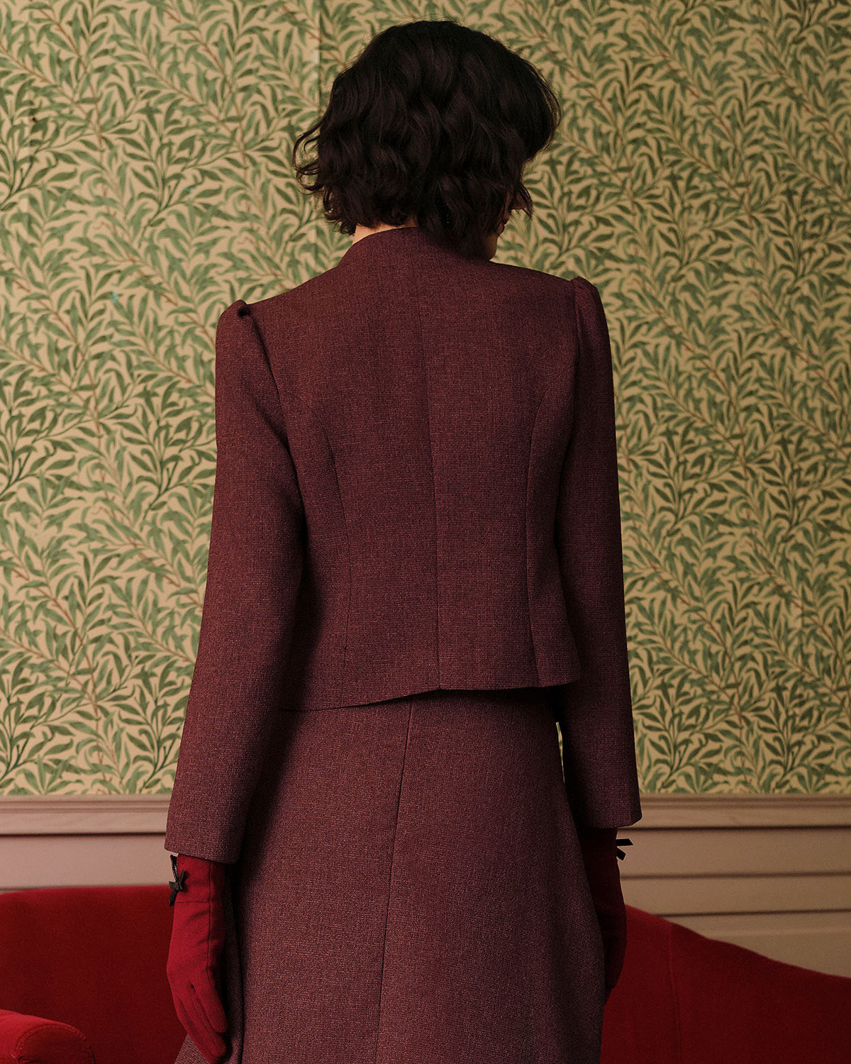 Harlow | Retro Single-Breasted Tweed Jacket