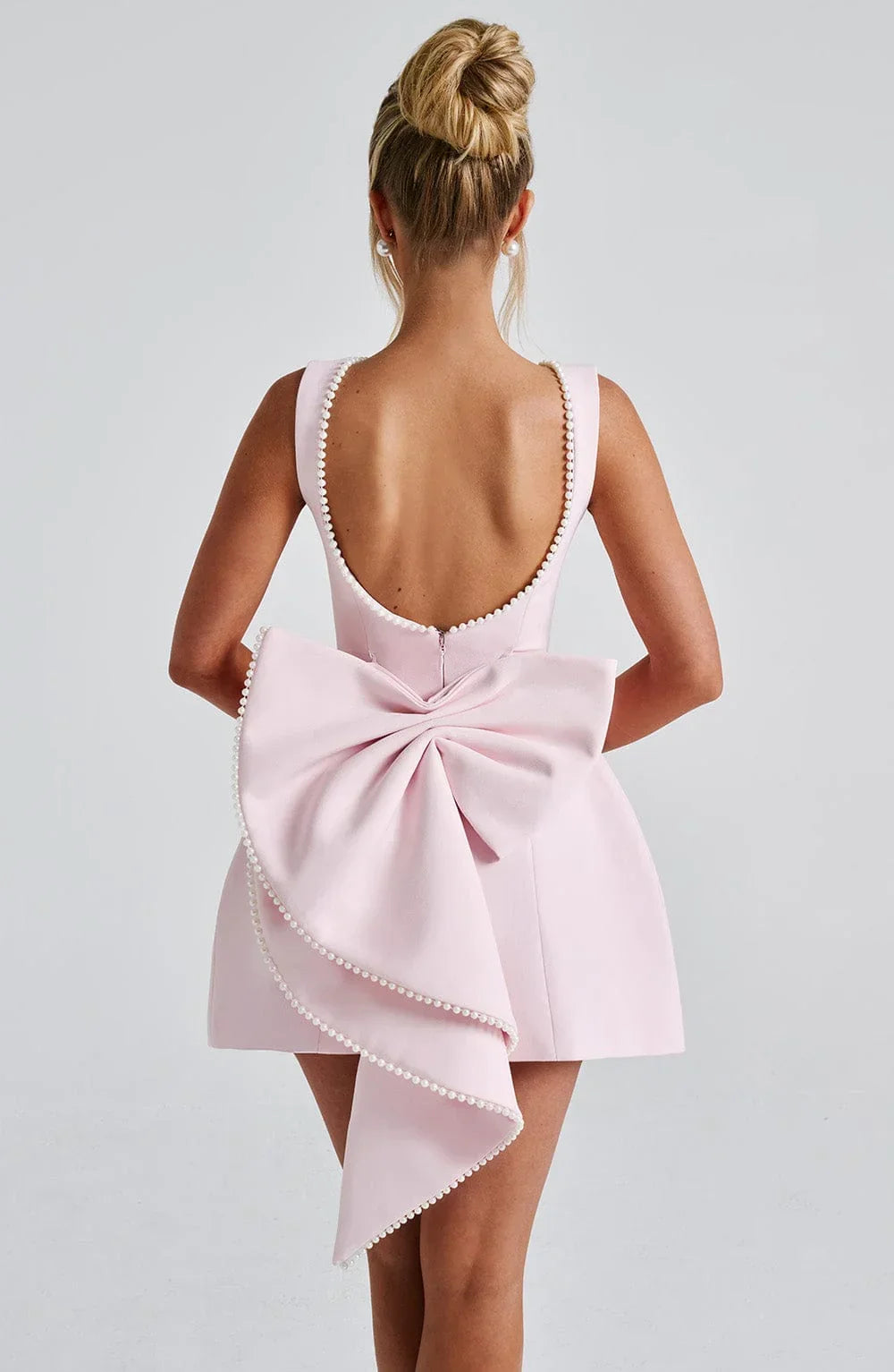 Saskia | Scarf Bow-Back Mini Dress