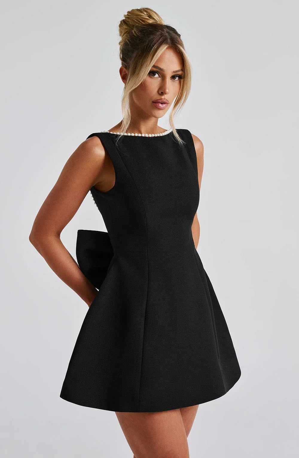 Saskia | Scarf Bow-Back Mini Dress