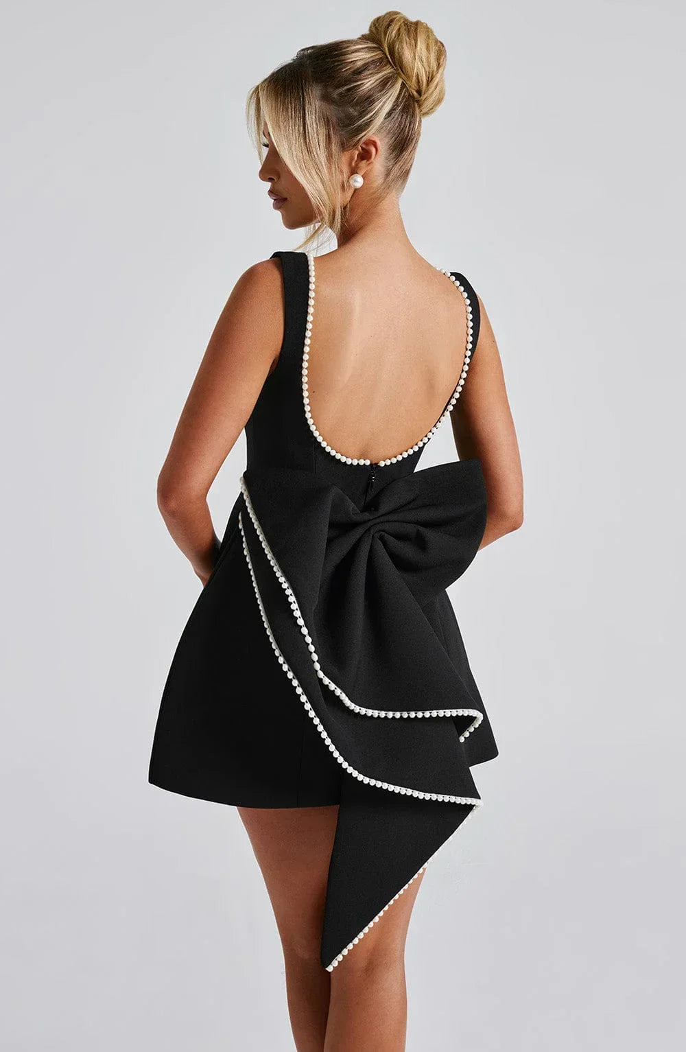 Saskia | Scarf Bow-Back Mini Dress