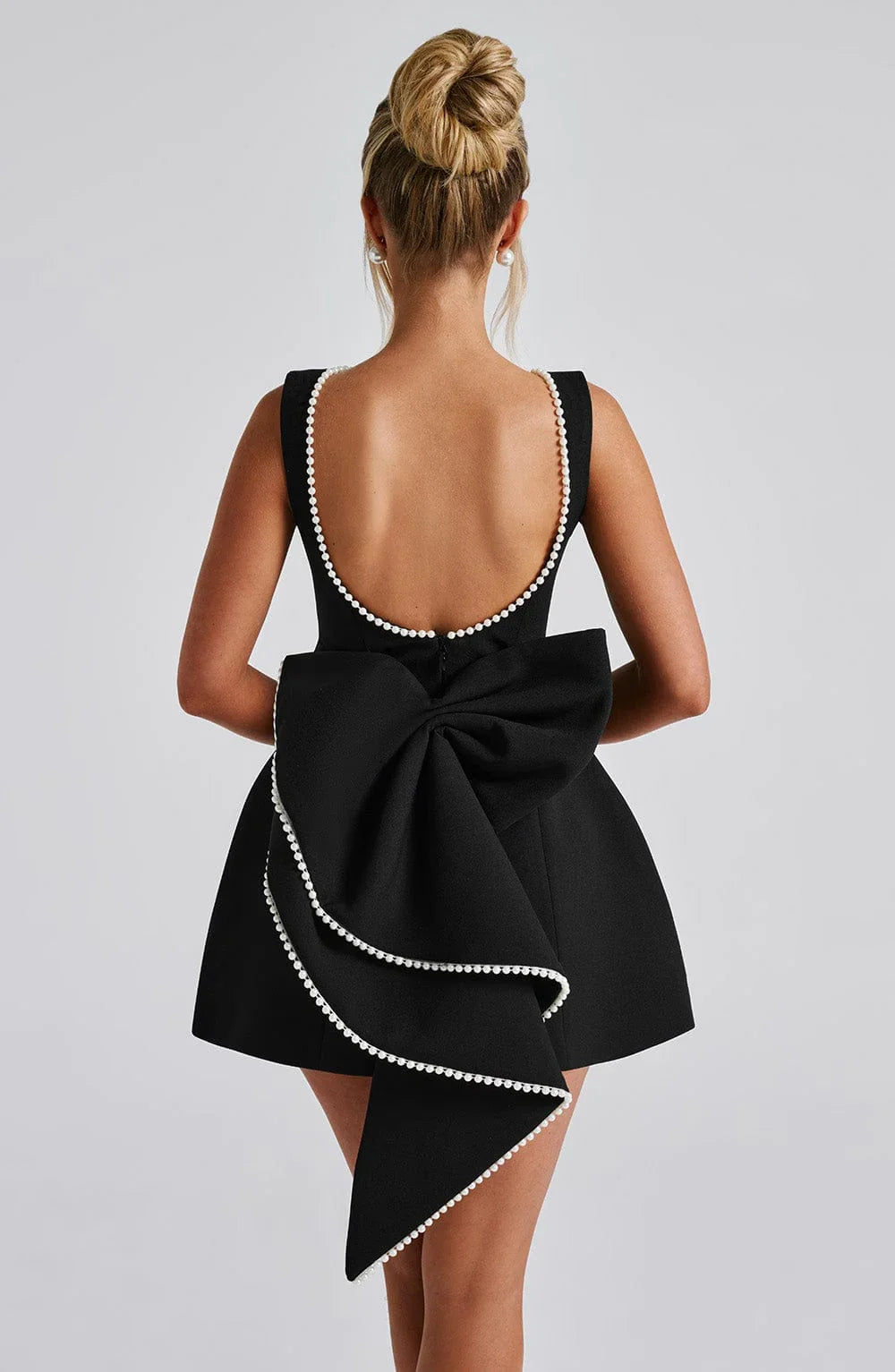 Saskia | Scarf Bow-Back Mini Dress