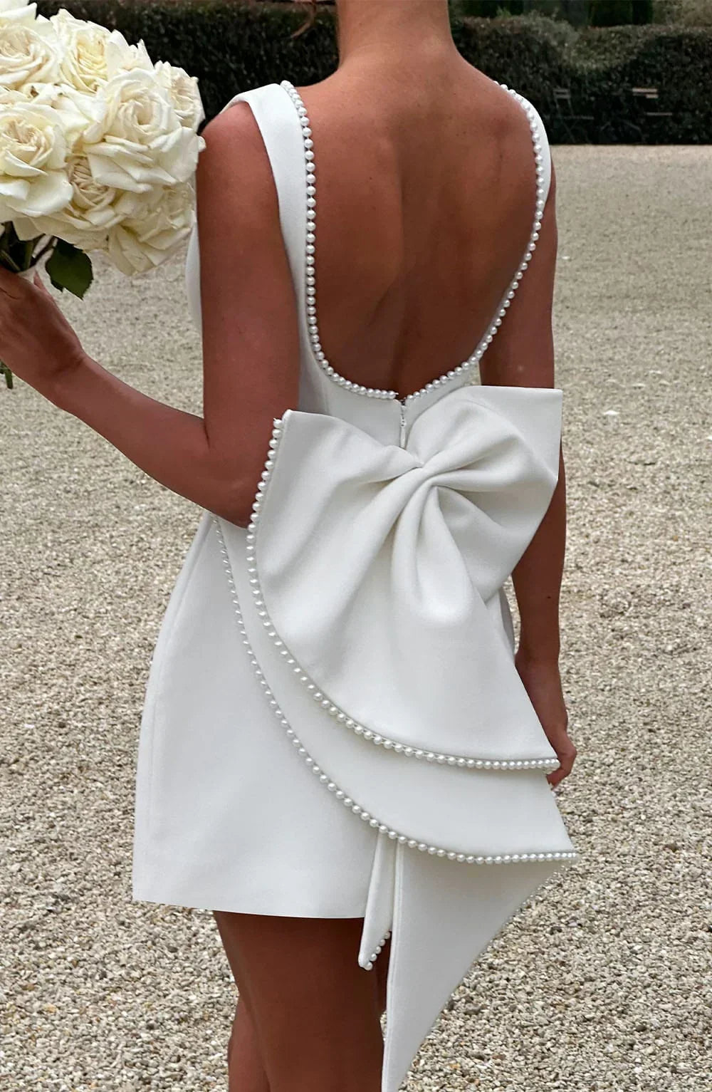 Saskia | Scarf Bow-Back Mini Dress