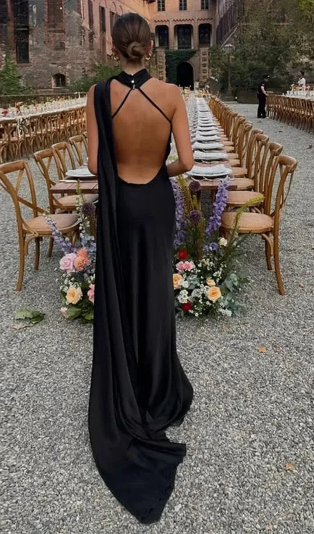 Celeste | Draped One-Shoulder Maxi Dress