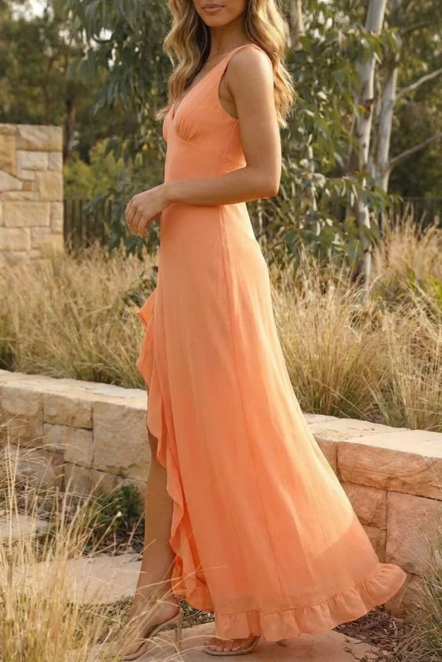 Isolde | Sleeveless Side Slit Maxi Dress