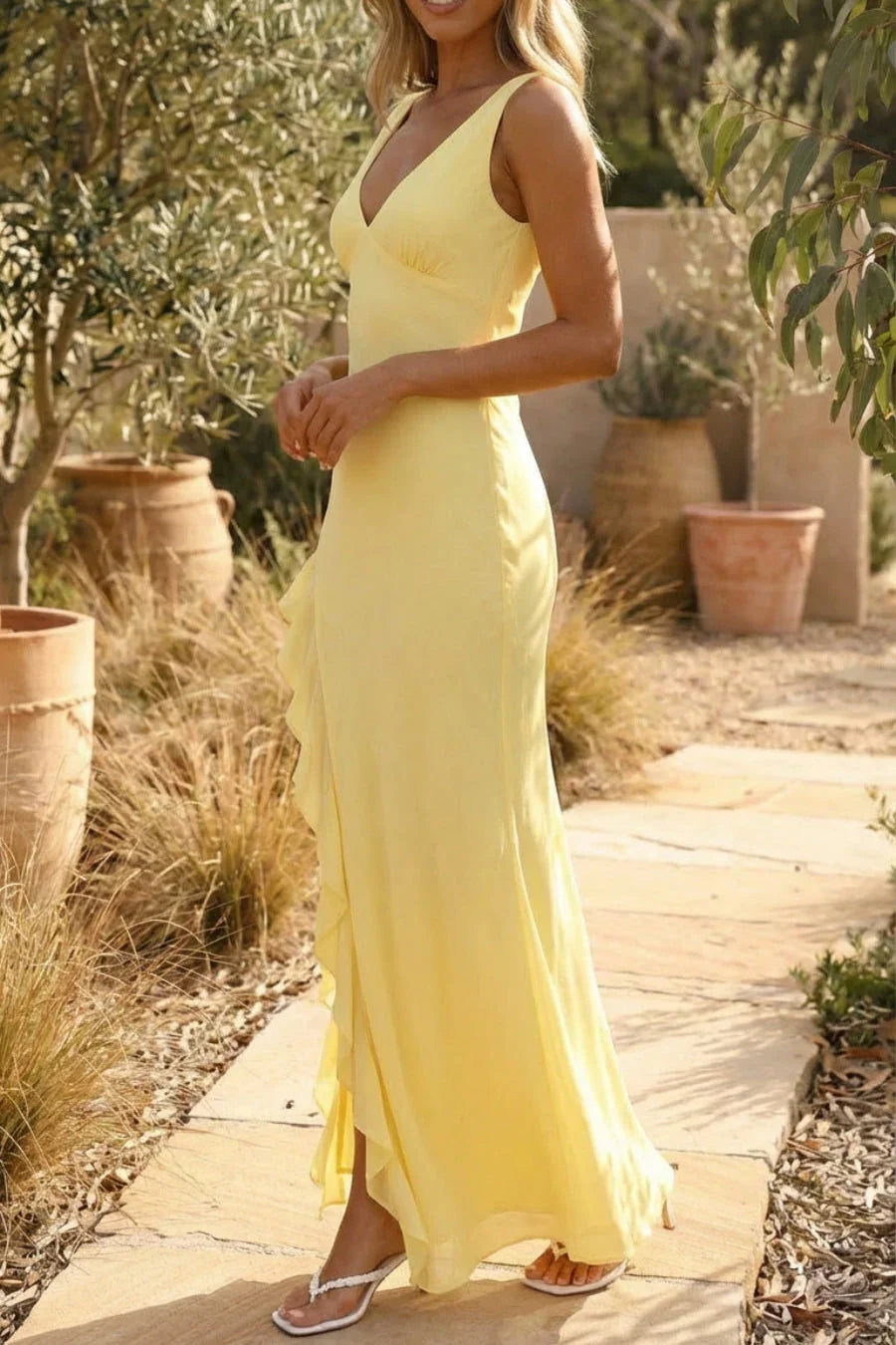 Isolde | Sleeveless Side Slit Maxi Dress