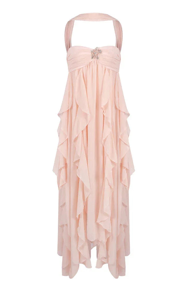 Ada | Ruffled Wedding Guest Maxi Dress