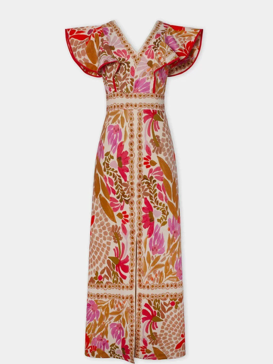 Tessa | Floral Print Side Slit Maxi Dress