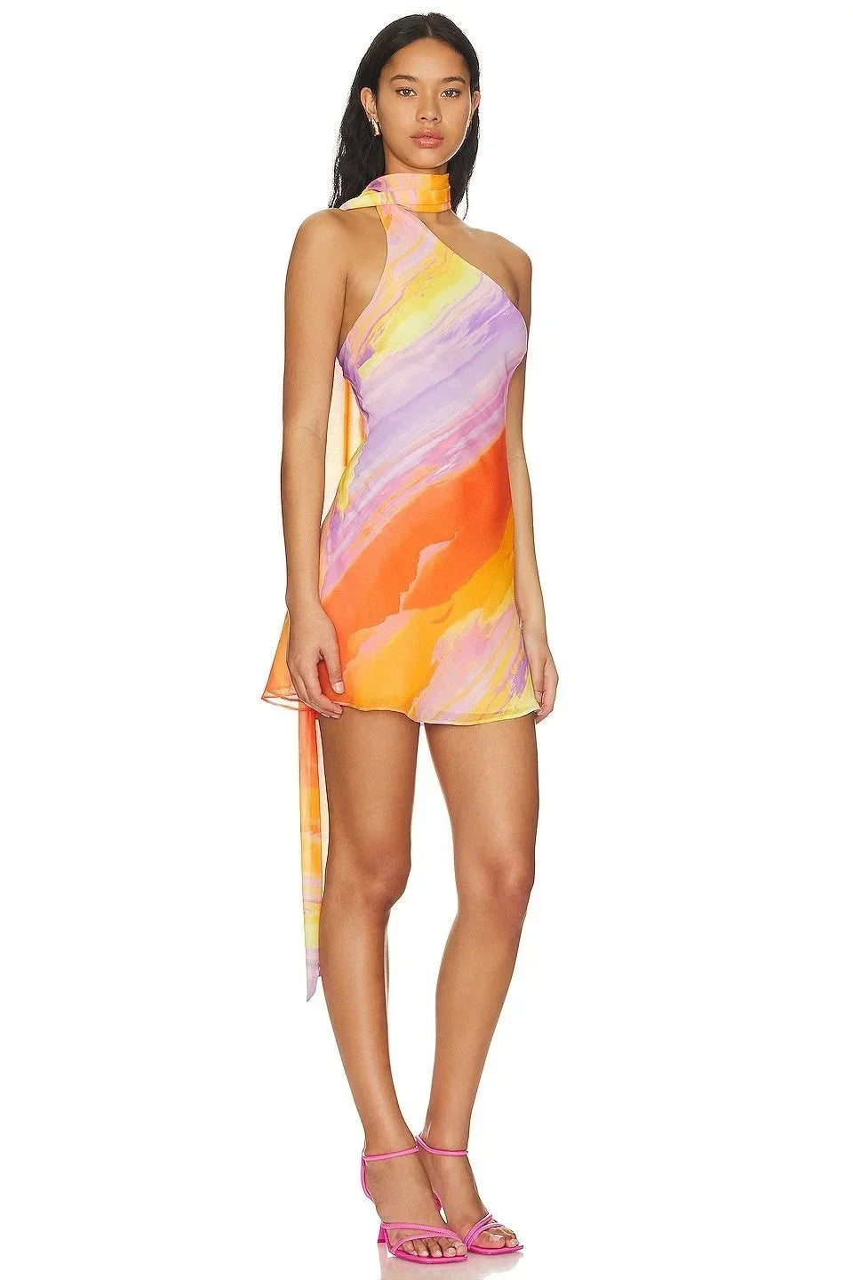 Harlow | Asymmetric Halter Mini Dress