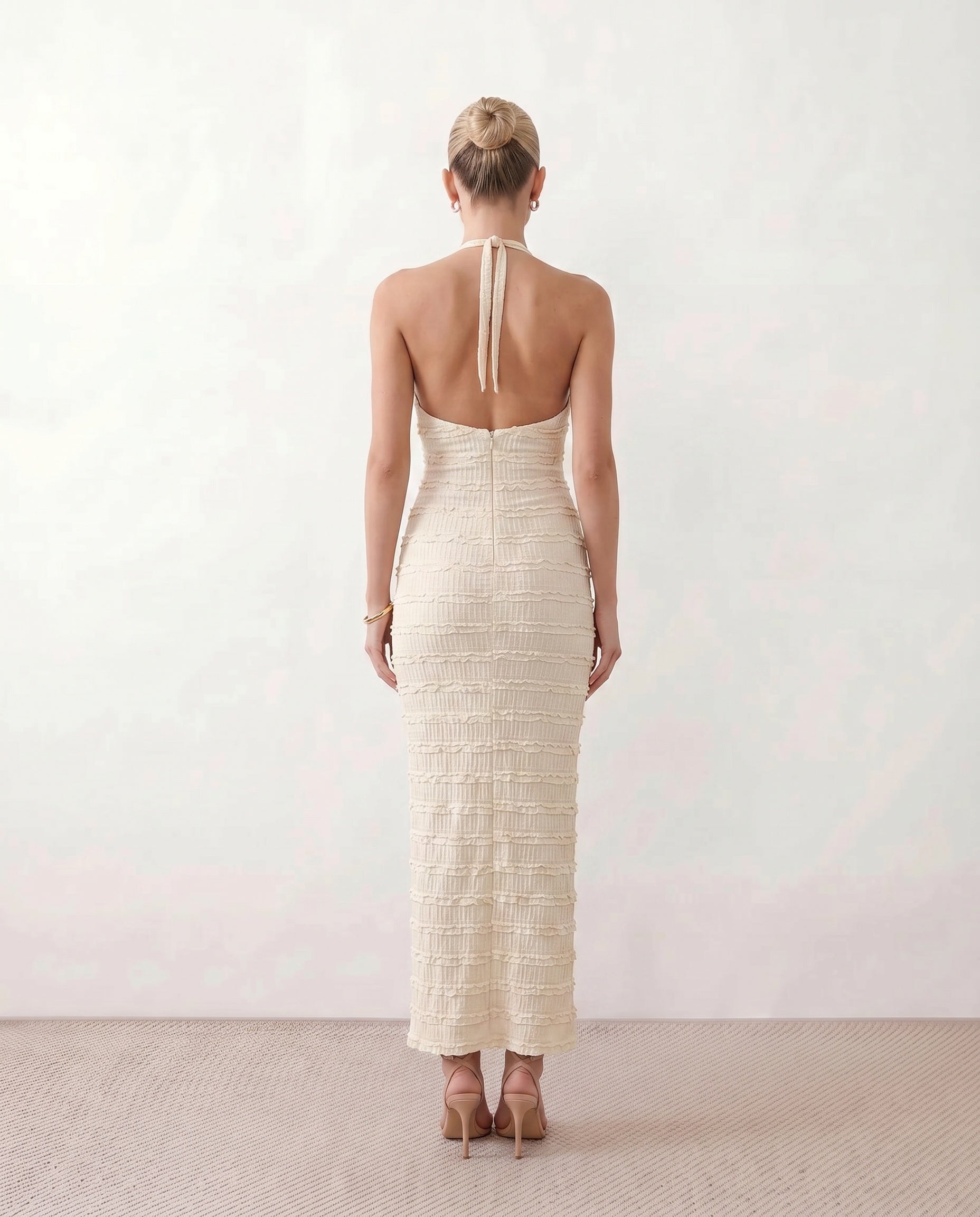 Verity | Halter Backless Maxi Dress