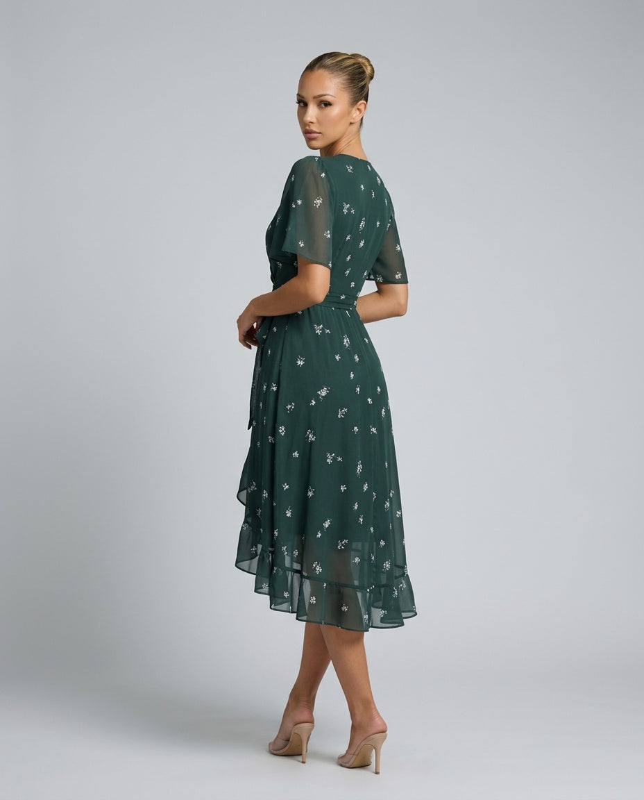 Bianca | Floral Print Midi Dress