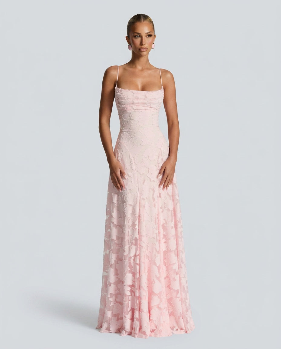 Zinnia | Floral Print Spaghetti Strap Maxi Dress
