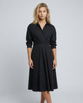 Evie | Long Blouse Dress with Tailored Waist