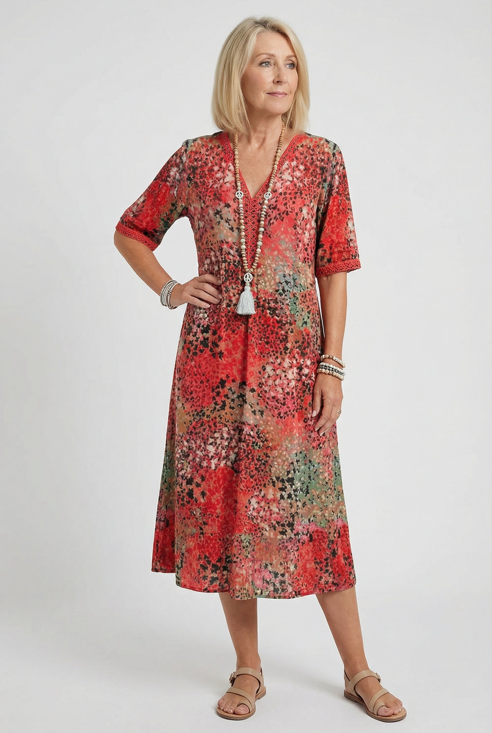 Marigold | Relaxed Floral Midi with Pockets