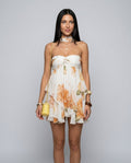 Ottilie | White Floral Print Mini Dress