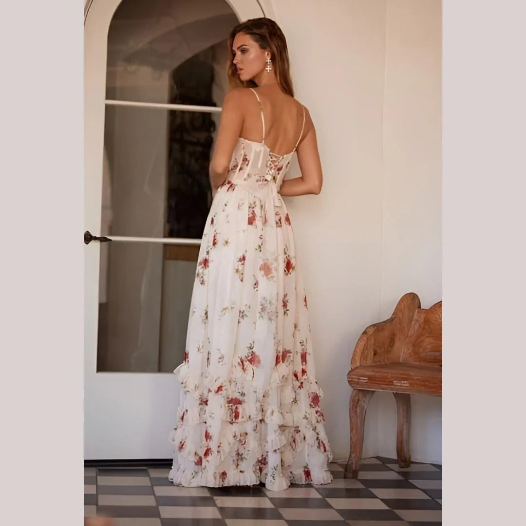 Sonja | Floral Maxi Dress with Side Slit