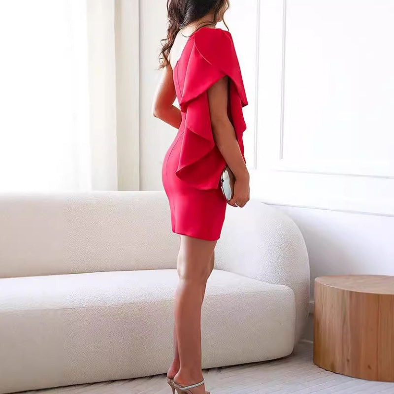 Ada | Off-Shoulder Ruffle Sleeve Mini Dress