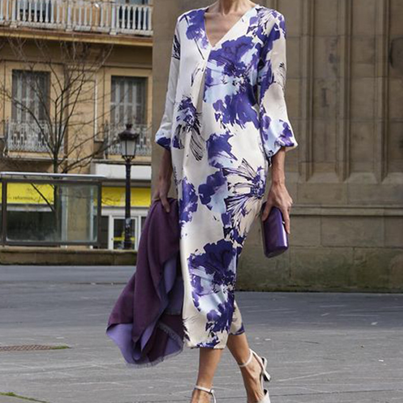 Lyra | V-Neck Elegant Maxi Dress