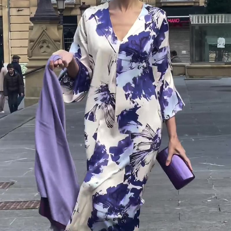 Lyra | V-Neck Elegant Maxi Dress