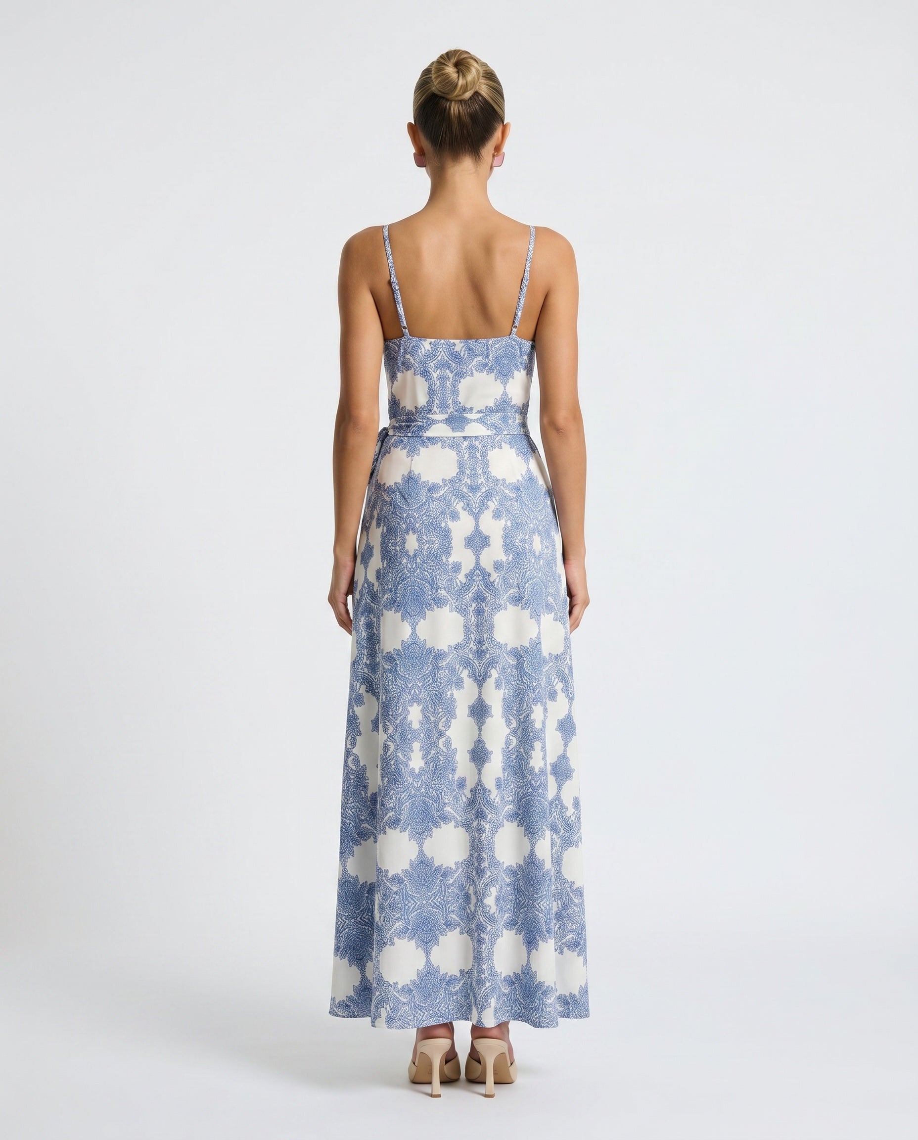 Camille | Spaghetti Strap Front Slit Maxi Dress