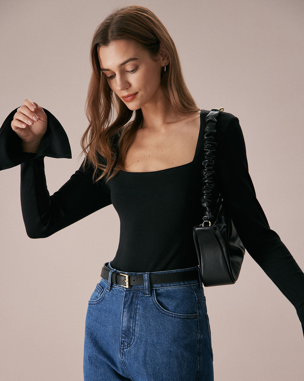 Aurelia | Square Neck Flare Sleeve Top