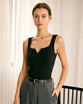 Rosa | V-Neck Ribbed Knit Tank Top