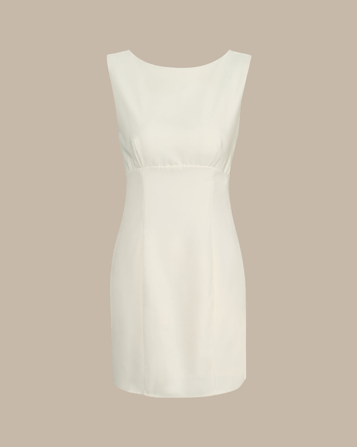Delphine | Boat Neck Back Bow Mini Dress