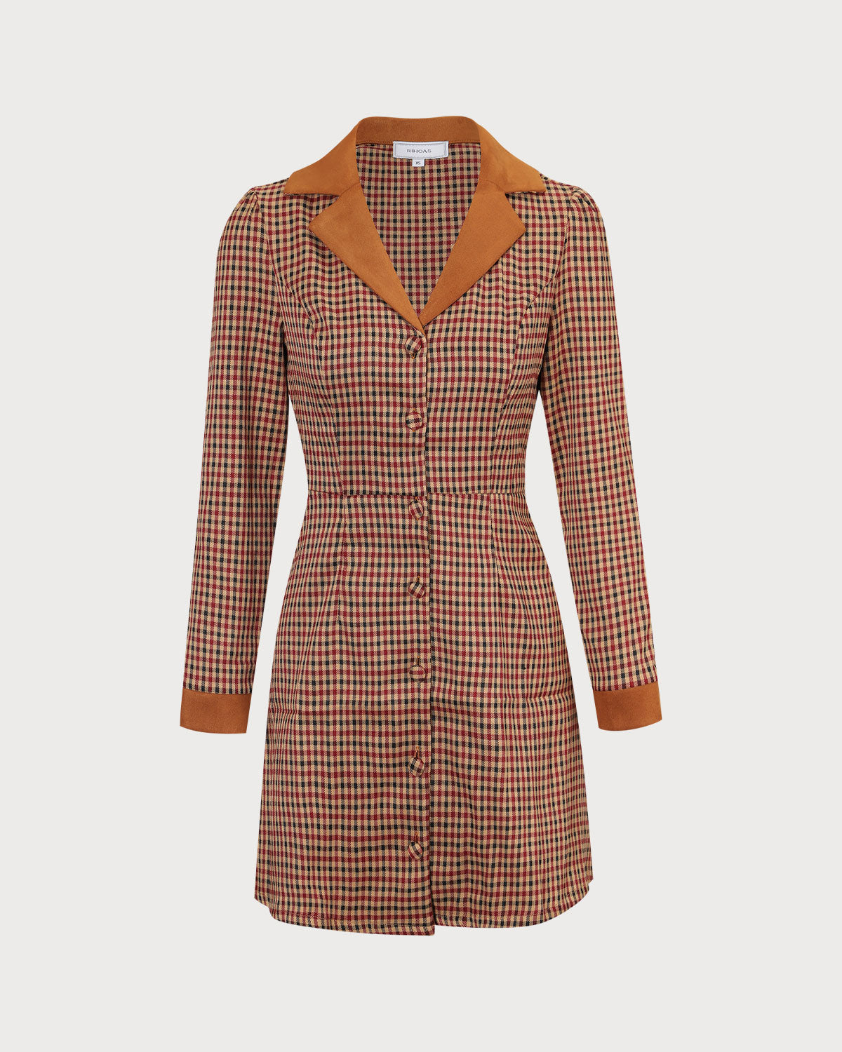 Amara | Plaid Spliced Suede Mini Dress