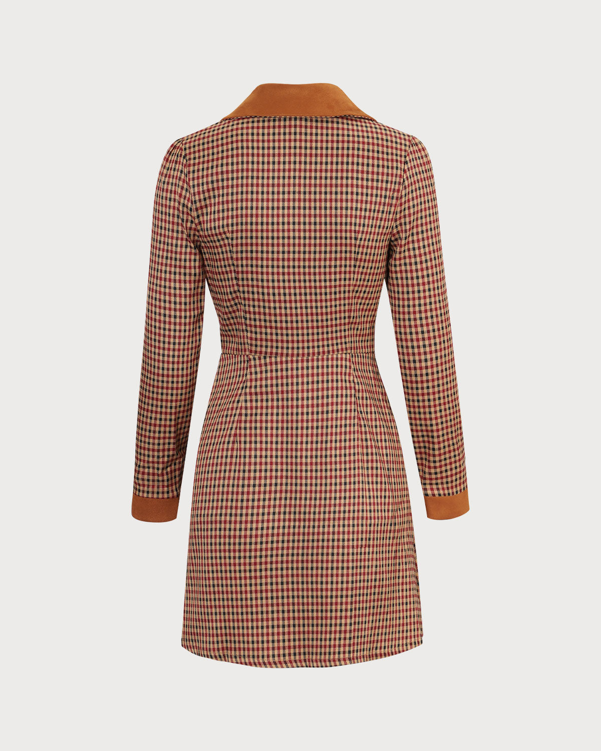 Amara | Plaid Spliced Suede Mini Dress