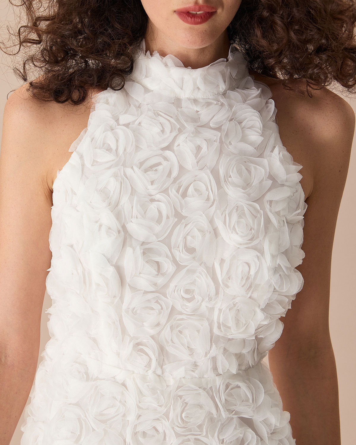 Liv | Mock Neck Tie-Back Mini Dress