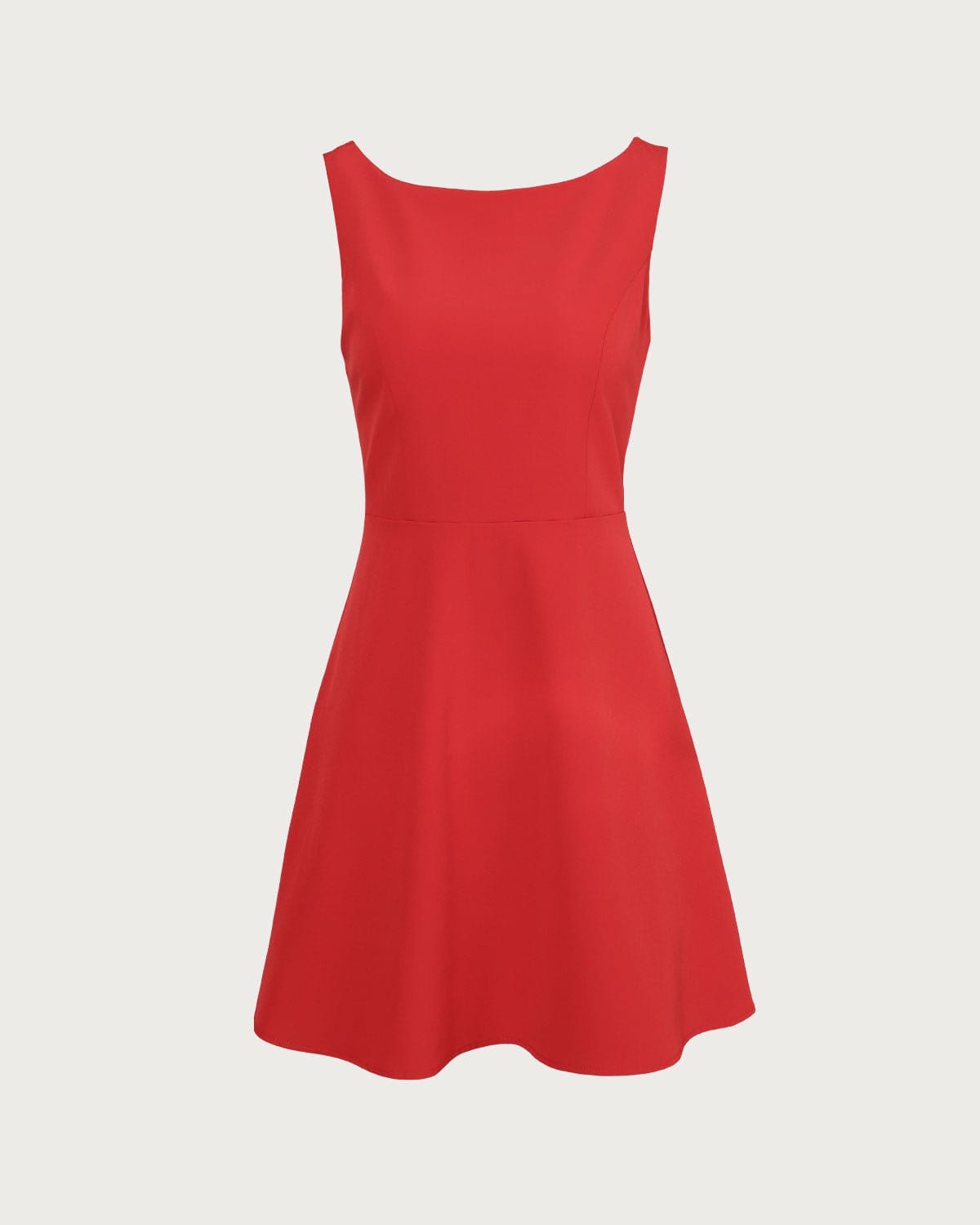 Ines | High Waisted Boat Neck Mini Dress